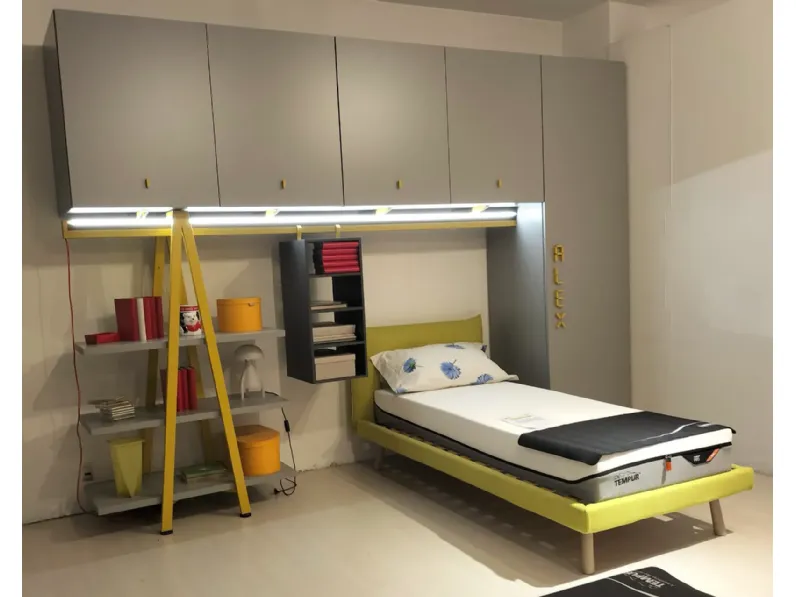 Cameretta Coast to coast Erba mobili con letto a ponte scontata