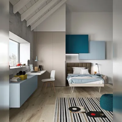 Cameretta Composizione 0 Siloma con letto a terra a prezzo scontato