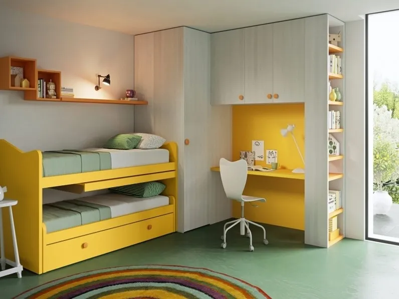 Cameretta Composizione 15 Siloma con letto a pontein offerta