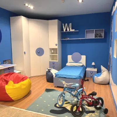 Cameretta Cv 434 cameretta napoli Collezione esclusiva con letto a terra a prezzo Outlet