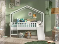 Cameretta Dallas housebed Artigianale in laccato opaco a prezzo scontato