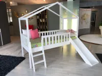 Cameretta Dallas housebed Artigianale in laccato opaco a prezzo scontato