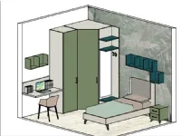 Cameretta in laccato opaco: Deck Moretti Compact, prezzo outlet!