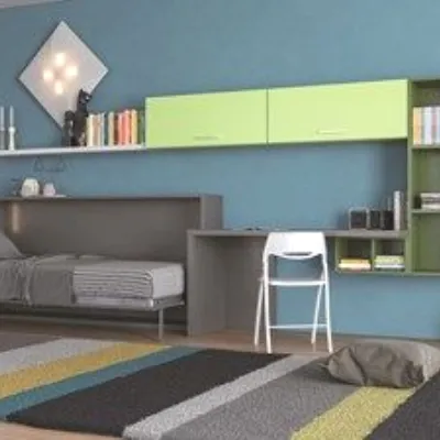 Cameretta Desk Artigianale in laminato materico in Offerta Outlet