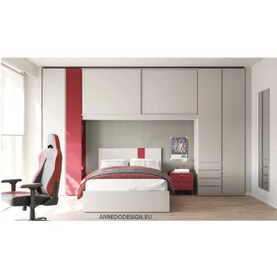 Cameretta 05 b Doimo cityline con letto a ponte a prezzo Outlet
