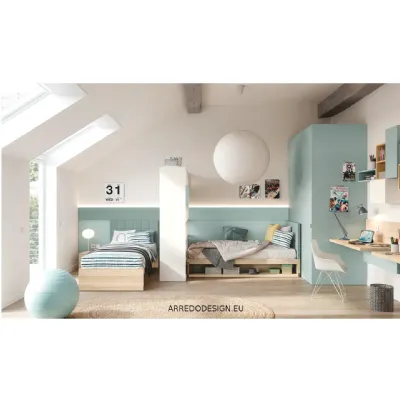 Cameretta 07b Doimo citylineletti a terra scontata