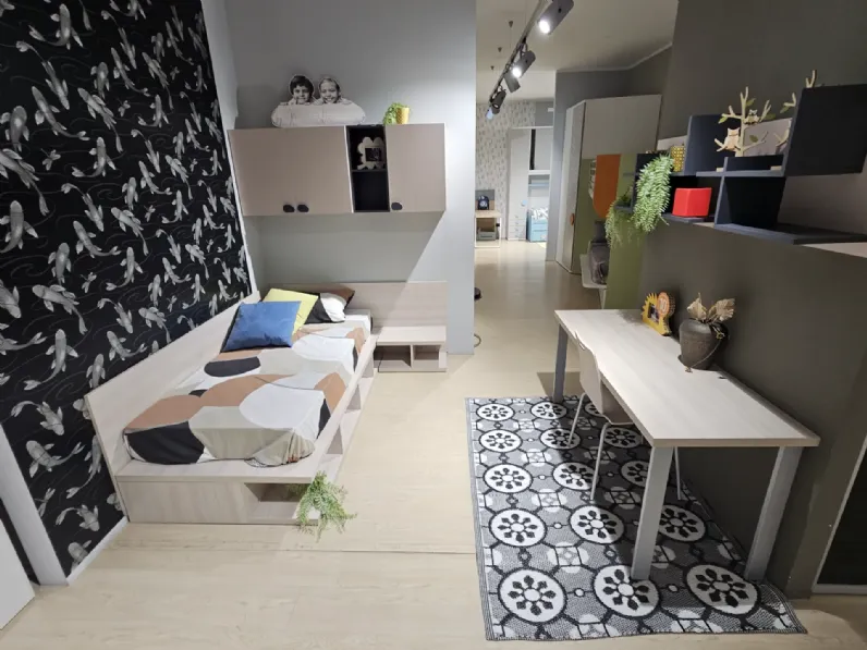 Cameretta Composizione a020 Doimo cityline in laccato lucido in Offerta Outlet