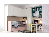 Cameretta L050 Doimo cityline prima infanzia con letti a scomparsa a prezzo Outlet