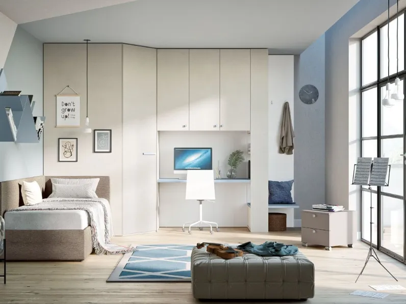 Cameretta Evo 09 Mistral con letto a terra in Offerta Outlet