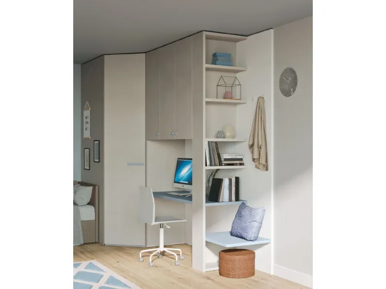 Cameretta Evo 09 Mistral con letto a terra in Offerta Outlet