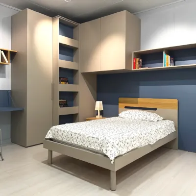 Cameretta Evo1 Mistral con letto una piazza e mezza
 in Offerta Outlet