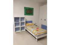 Cameretta Fantasy Zg Mobili: bianco/azzurro, letto a terra scontato!