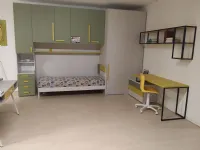 Cameretta Fantasy kavir e verde Zg mobili in laminato opaco a prezzo scontato