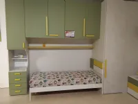 Cameretta Fantasy kavir e verde Zg mobili in laminato opaco a prezzo scontato