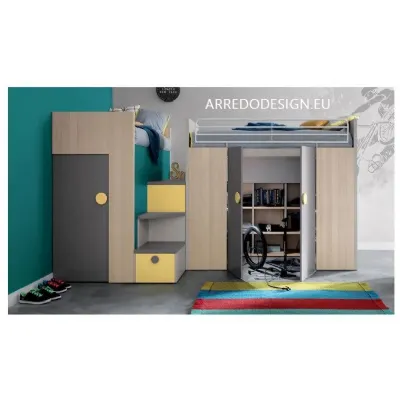 Sconto sulla cameretta G030 Doimo Cityline! Letto a soppalco!