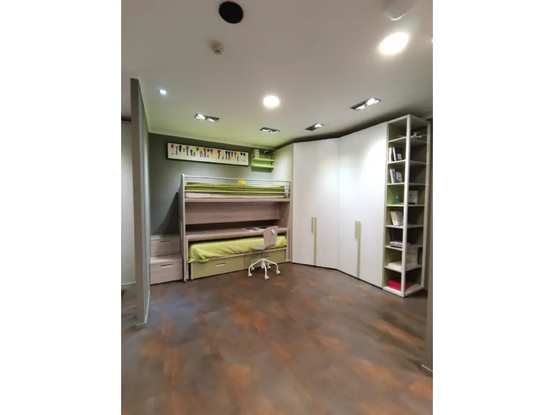 Cameretta Genius Diellecon letto a castello scorrevole scontata