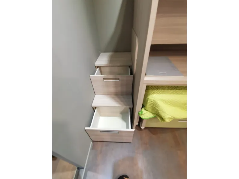Cameretta Genius Dielle con letto a castello scorrevole scontata
