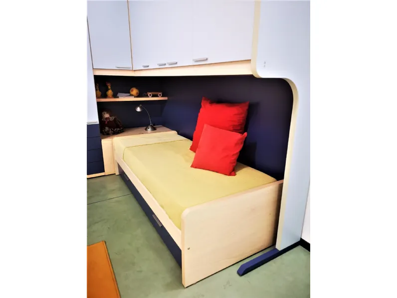 Cameretta Giotto Doimo cityline con letto a ponte in Offerta Outlet