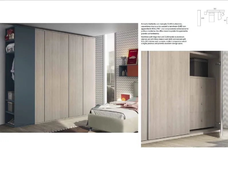 Cameretta Golf c204 Colombini casa con letto a terra in offerta