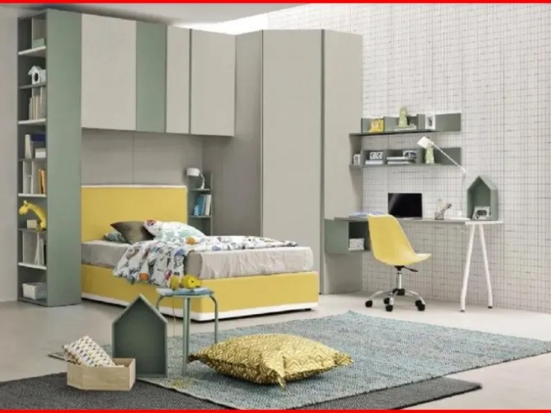 Cameretta Golf Colombini casa con letto a ponte in Offerta Outlet