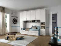 Cameretta Cameretta a ponte mod. afrodite in nobilitato feassino bianco in promo-sconto del 50% Gruppo silwood SCONTATA