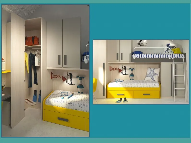 Cameretta in laminato opaco Ima Imamobili scontata a PREZZI OUTLET