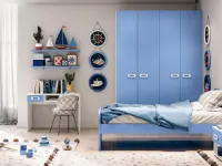 Cameretta in laccato opacoCameretta color blue con armadio  Md work scontata 44%
