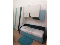 Cameretta Compos.pavone - cielo Moretti compact letti a terra a prezzo Outlet