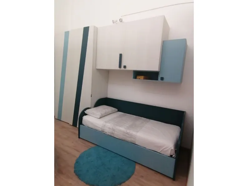Cameretta Compos.pavone - cielo Moretti compact camerette con un ribasso imbattibile
