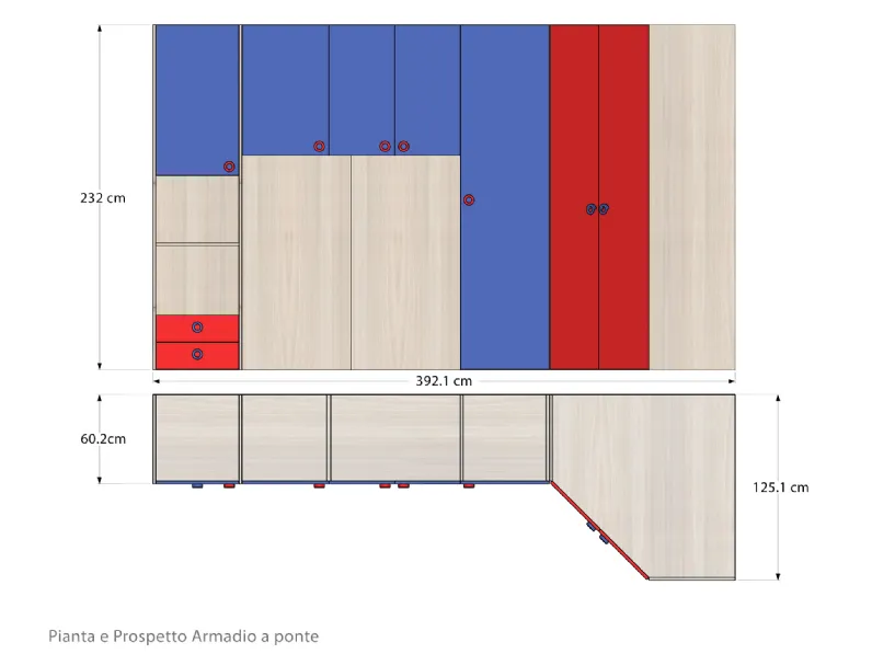 Cameretta in laccato opacoEvo premium Mistral scontata 61%