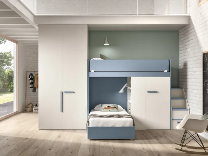 Cameretta Mottes mobili fantasy 27 Mottes selectioncon letto a ponte scontata