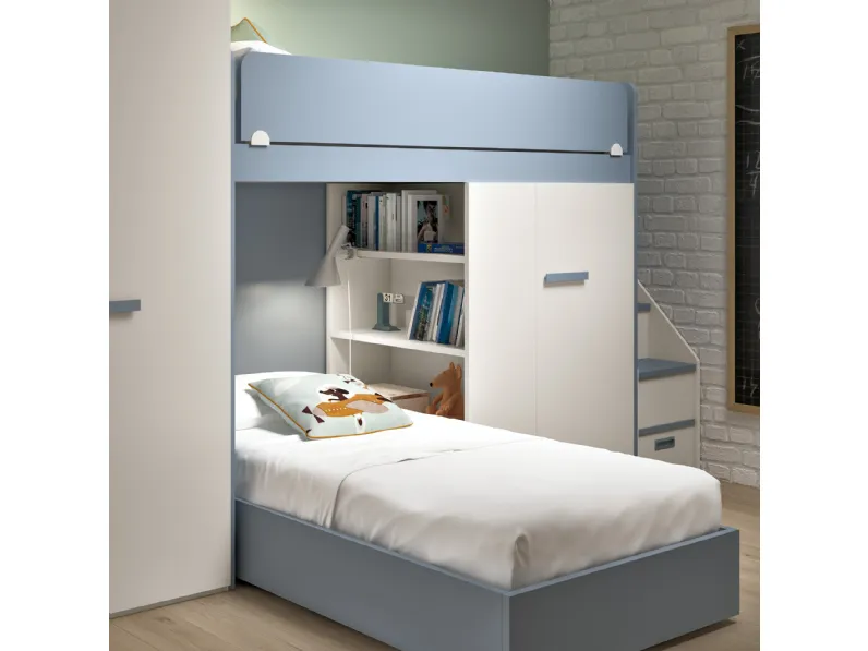 Cameretta Mottes mobili fantasy 27 Mottes selectioncon letto a ponte scontata