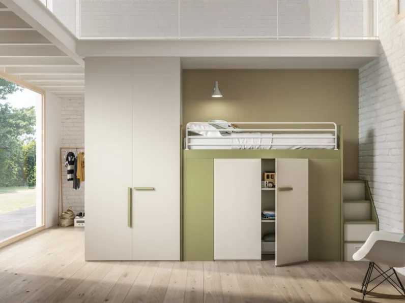 Cameretta Mottes mobili fantasy 27 Mottes selectioncon letto a ponte scontata