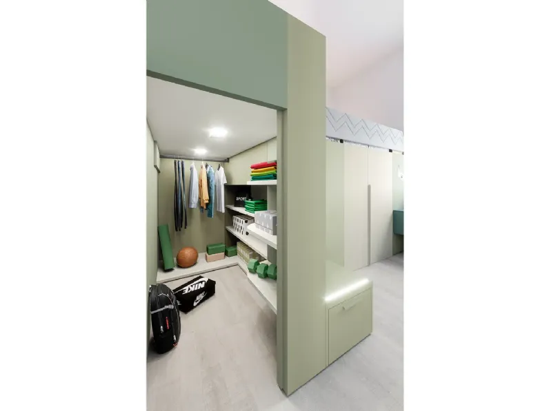 Cameretta 10b Doimo cityline con letto a soppalco scontata