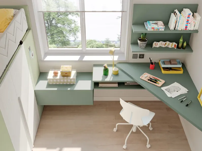 Cameretta 10b Doimo cityline con letto a soppalco scontata
