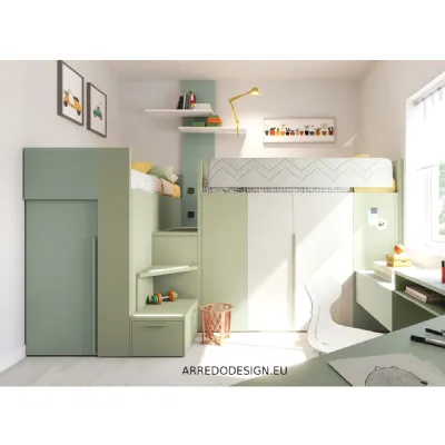 Cameretta in laminato materico10b Doimo cityline scontata a PREZZI OUTLET