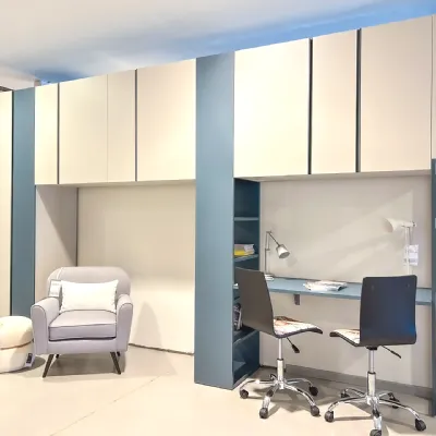 Cameretta in laminato matericoArmadio a ponte con scrivania Colombini casa scontata a PREZZI OUTLET