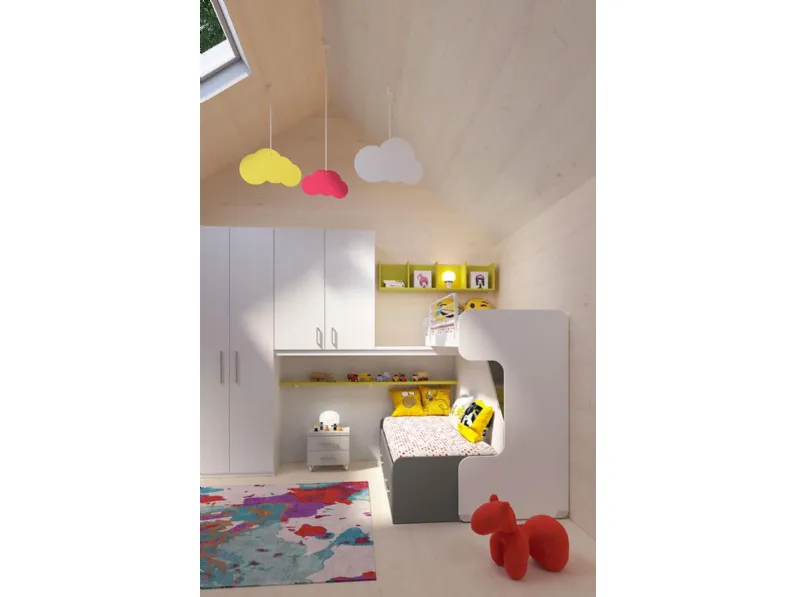 Cameretta in laminato matericoComposizione 18 ima mobili Ima scontata a PREZZI OUTLET