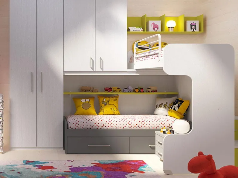 Cameretta in laminato matericoComposizione 18 ima mobili Ima scontata a PREZZI OUTLET