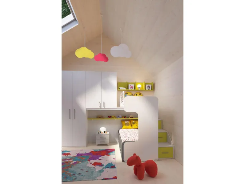 Cameretta in laminato matericoComposizione 18 ima mobili Ima scontata a PREZZI OUTLET
