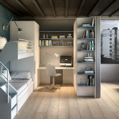 Cameretta Room170 Zg mobili in laminato materico a prezzo Outlet
