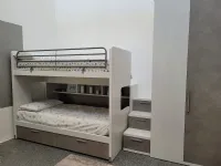 Cameretta Roy e kubo Doimo cityline con letto a castello scorrevole a prezzo Outlet