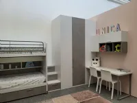 Cameretta Roy e kubo Doimo cityline con letto a castello scorrevole a prezzo Outlet