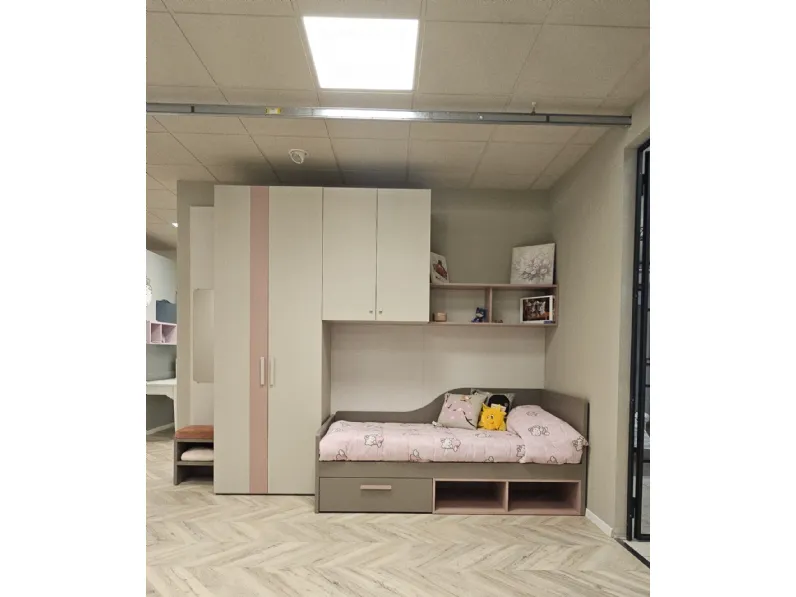 Cameretta Cameretta dalia Mistral letti a terra in Offerta Outlet