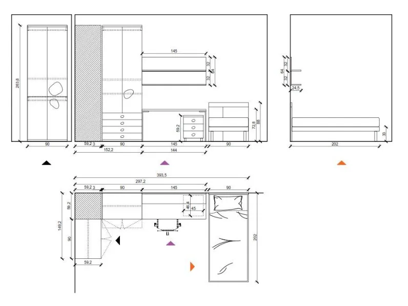 Cameretta in laminato opacoCameretta  Doimo cityline scontata a PREZZI OUTLET