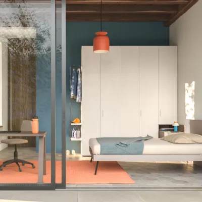Cameretta in laminato opacoCameretta letto a terra 21 Mistral scontata a PREZZI OUTLET