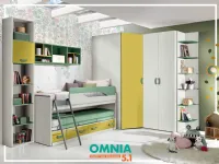 Cameretta Omnia-S con letti sovrapposti 45% sconto Outlet Silwood! Prezzi imbattibili.