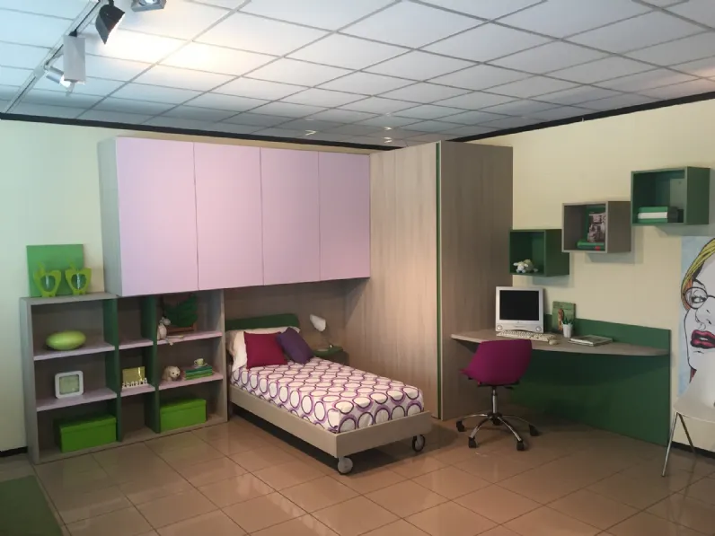 Cameretta in laminato opacoGirotondo Valentini scontata a PREZZI OUTLET