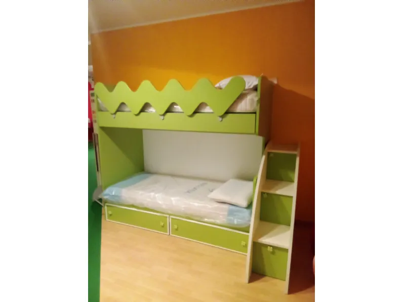 Cameretta in laminato opacoLetto a castello Colombini casa scontata a PREZZI OUTLET