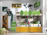 Cameretta in laminato opacoLetto a castello mod.omnia-s-5 in promo-sconto del 50% Gruppo silwood scontata a PREZZI OUTLET